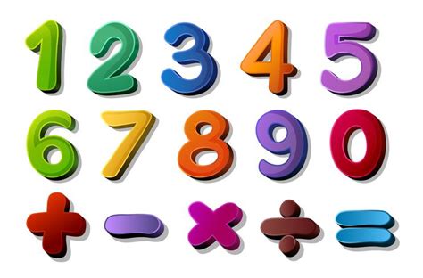 numbers and maths symbols 414879 Vector Art at Vecteezy