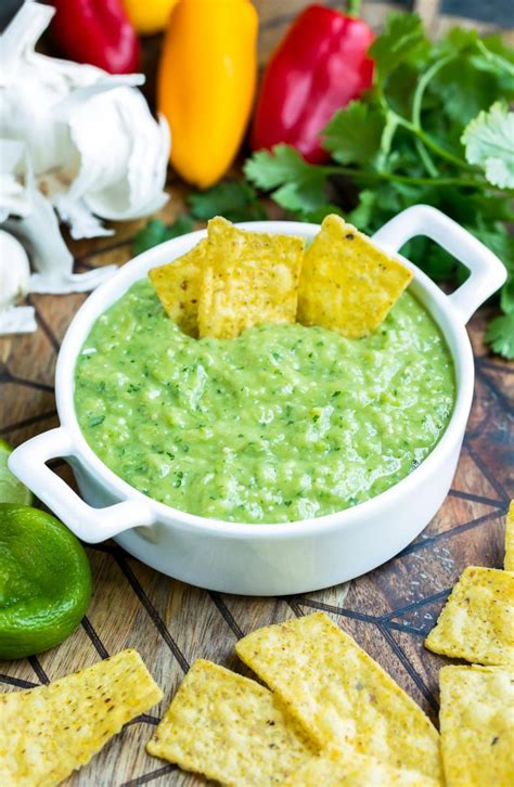 Avocado Salsa Verde Dip Recipe - Peas and Crayons Blog