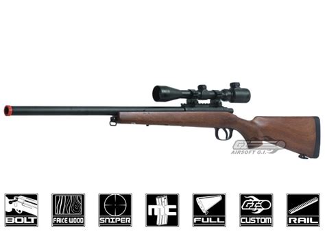 AGM MP-001 Bolt Action Spring Sniper Airsoft Rifle ( Imitation Wood )