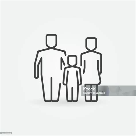 Family Outline Icon Stock Illustration - Download Image Now - Abstract ...