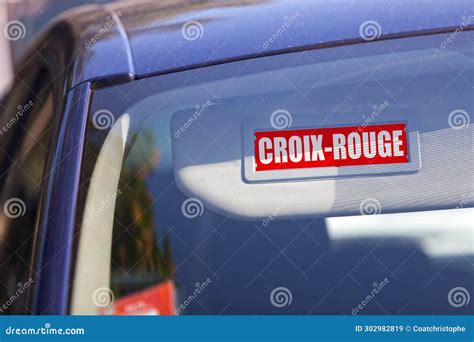 French red cross sign editorial stock image. Image of force - 302982819