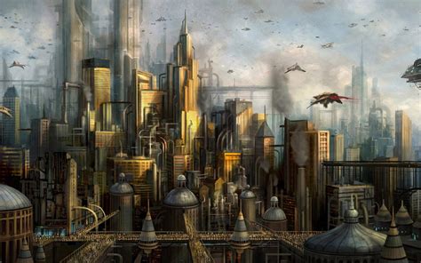 Sci-fi city cities artwork art futuristic wallpaper | 2560x1600 ...