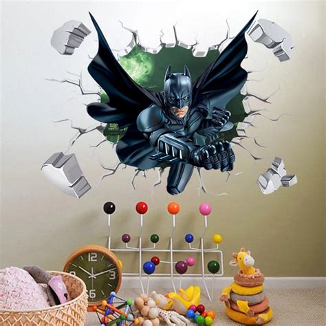 1 Piece!!! 3D Batman Wall Sticker Kids Nursery Room Cartoon Decor ...