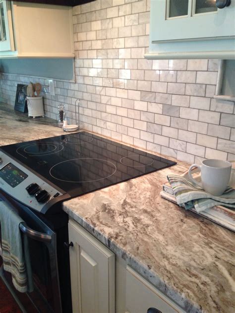 Fantasy brown granite and marble tile sheet backsplash | Brown granite countertops, Unique ...