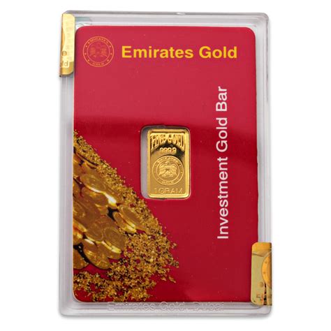 Emirates Gold 1 gram Gold Bar | 24 carat Emirates Gold Bullion Bar