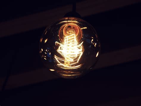 Light Bulb Dark Free Stock Photo - NegativeSpace