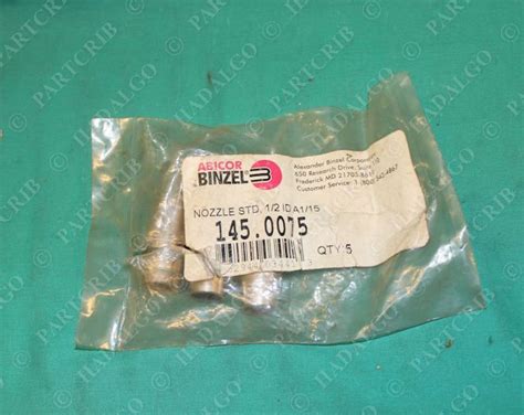 Abicor Binzel, 145.0075, Welding Mig Welder Gun Nozzle 1/2 ID A1/15 Pack of 3 | PartCrib.com