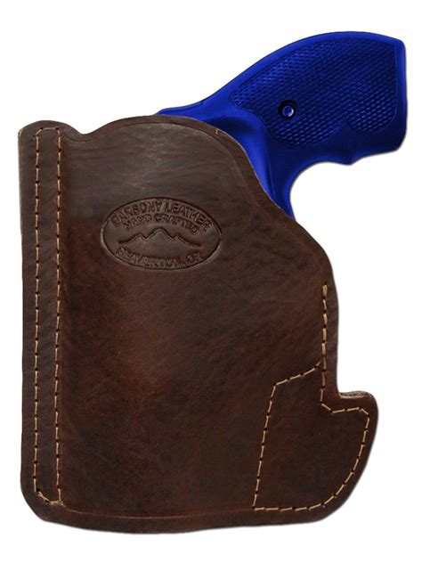 New Barsony Brown Leather Pocket Holster Charter Arms, Colt 2" Snub Nose 38 357 - Hunting