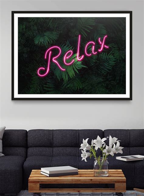 Personalised PINK Neon Art Print Quote Print Custom Floral - Etsy