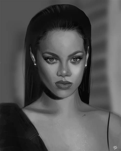 Portrait of Rihanna (digital) : r/drawing