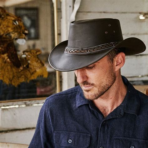 Down Under Leather Hat | Conner Hats | Leather hats, Best cowboy hats, Leather