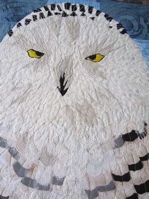 Barbara Strobel Lardon Art quilts: "Snowy Owl"