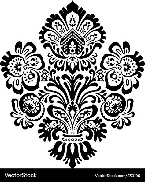 Ornate flower ornament Royalty Free Vector Image