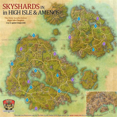 High Isle & Amenos Skyshards Location Map The Elder Scrolls Online (ESO)