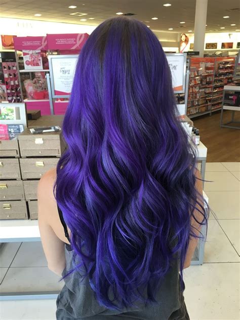 Indigo purple blue hair. Done with a mix of pravana vivids and redken ...