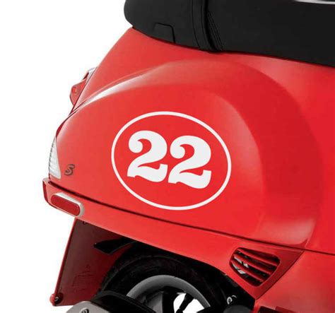 Racing number vehicle motorbike sticker - TenStickers