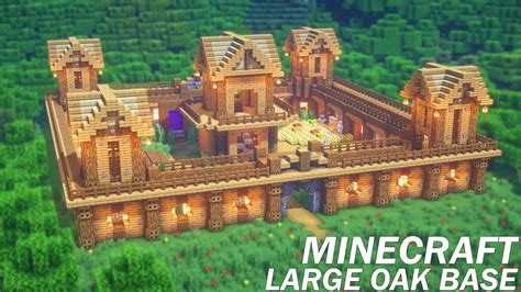 Minecraft: Large Oak Survival Base Tutorial | How to Build a Survival Base in Minecraft (EASY ...