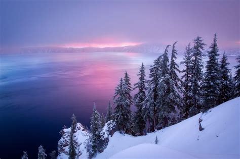 Winter Sunrise at Crater Lake • Rose Clearfield