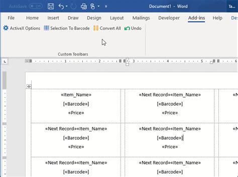 Barcode Labels in MS Word Mail Merge | BarCodeWiz