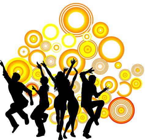 Dance party Silhouette Royalty-free - People circle silhouette background png download - 1704* ...