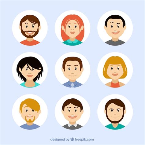 Avatars in cartoon style Vector | Free Download