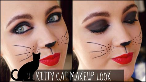 Kitty Cat Makeup Tutorial for Halloween - YouTube