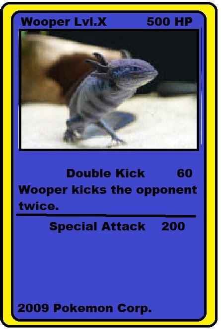 Wooper Pokemon card by AcroSpinoRex on DeviantArt