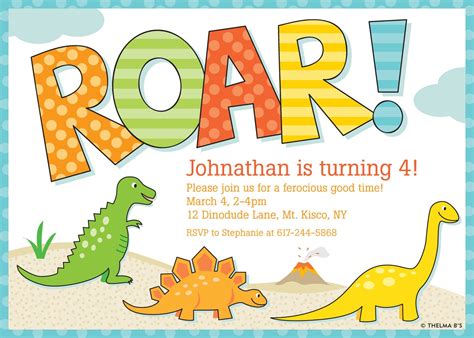 Freddyvg: Dinosaur Birthday Invitations