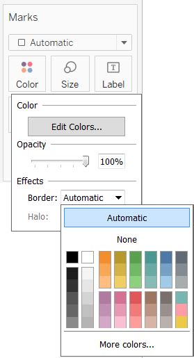 Color Palettes and Effects - Tableau