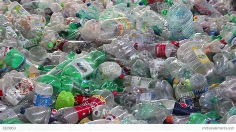 Recycling - Plastic Bottles At Recycling Center 5 Stock video footage | 3329853