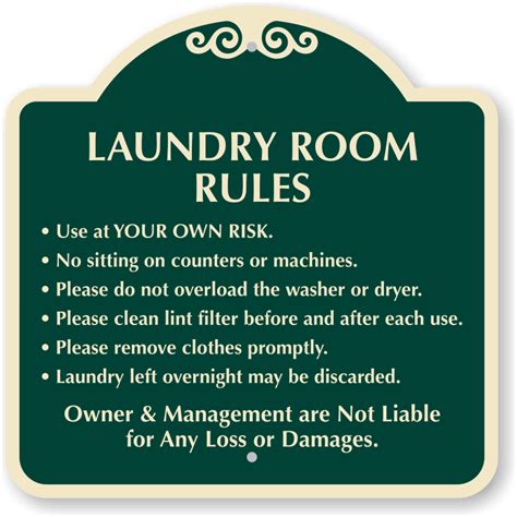 Laundry Room Rules Designer Sign - Ships Fast & Free, SKU: K-0587