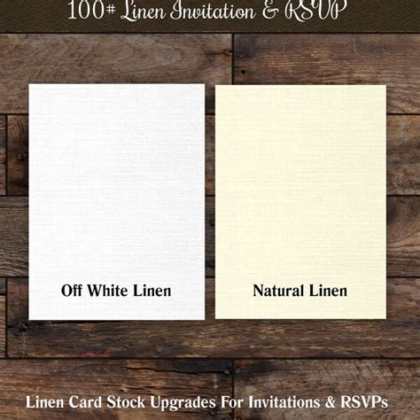 Linen Paper Wedding Invitations - Etsy