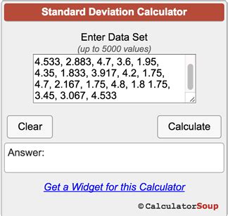 Accurate standard deviation caluclator - psopec