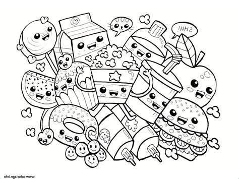 Dessin Kawaii Nourriture A Colorier Inspirant Images Coloriage Kawaii Food Nourriture Jecolorie ...