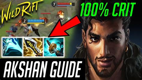 WILD RIFT AKSHAN GUIDE - NEW CHAMPION AKSHAN BUILD ITEMS RUNES - HOW TO PLAY AKSHAN - YouTube