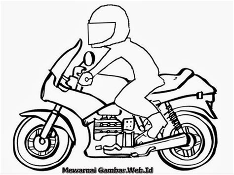 Gambar Mewarnai Motor