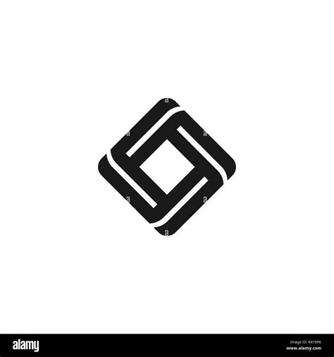 Square logo design, flat logos shapes square pattern Stock Vector Image ...