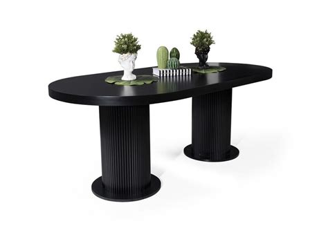 OVAL DINING TABLE Black Kitchen or Dining Room Table Large - Etsy