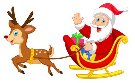 Santa sleigh PNG images free download