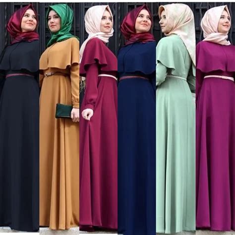 2018 Muslim Abaya Dress Women Fashion Islamic Arabic Long Hijab Dress Black Simple Clothing ...