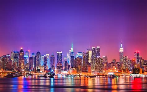 Daily Wallpaper: New York Skyline at Night | I Like To Waste My Time