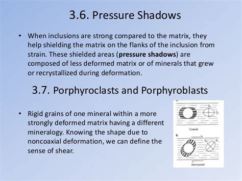 Shear zones.