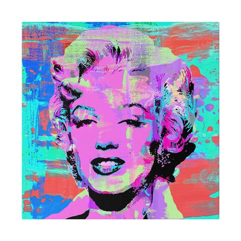 Pink Marilyn Reimagined Canvas Wall Art - Warhol Style Pop Art - Walmart.com