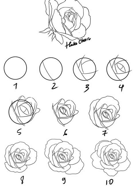 How To Draw A Rose Tattoo Step By Step at Drawing Tutorials