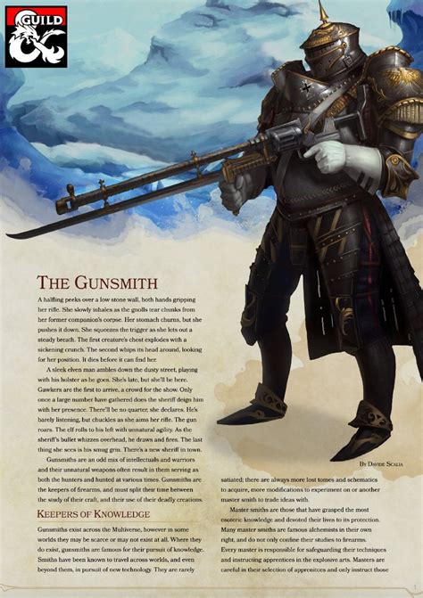 Gunsmith (5E firearms class) : r/DnD