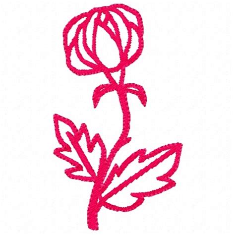 Rose Outline Embroidery Design | AnnTheGran