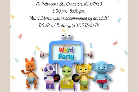 Word Party Birthday Party Invitation - Etsy