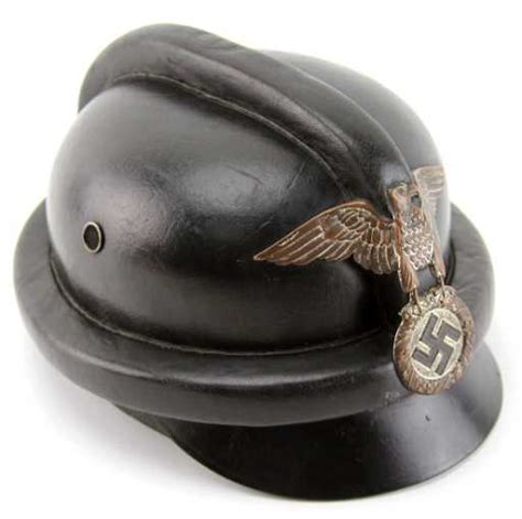 WWII GERMAN NSKK LEATHER MOTORCYCLE HELMET