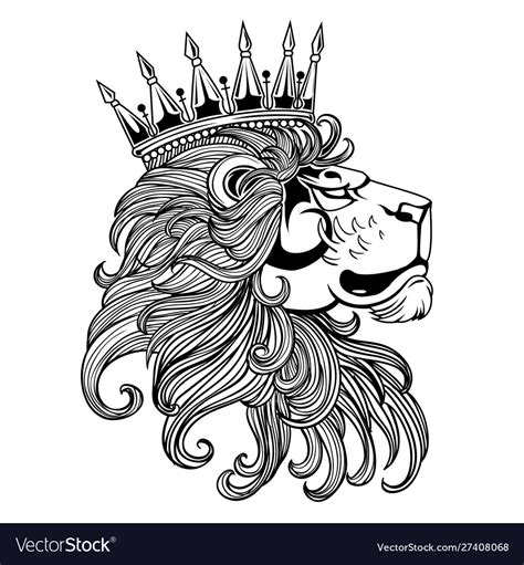 Lion With Crown Sketches