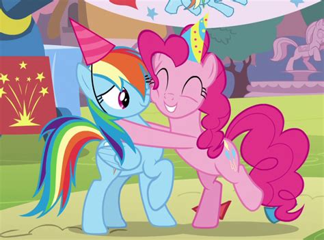 Rainbow Dash And Pinkie Powerful Internet Hug By